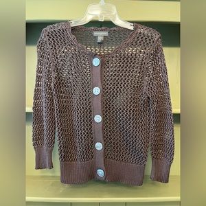 Banana Republic Crochet Button Up Cardigan size Small